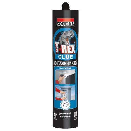 Клей монтажный Soudal T-REX прозрачный, 310гр, (000030000098000100)