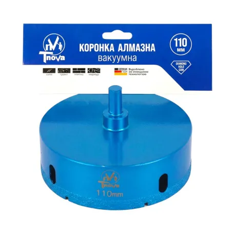 Алмазная коронка вакуумного спекания T-Nova, 110 мм, под дрель (60312401)