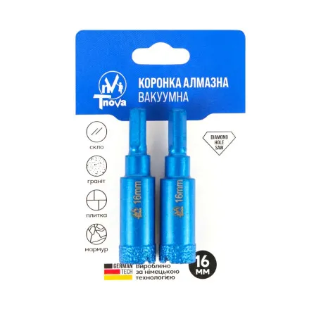 Алмазная коронка вакуумного спекания T-Nova, 16 мм, под дрель (60312382)