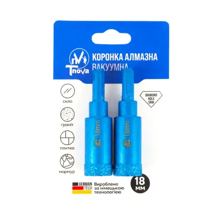 Алмазная коронка вакуумного спекания T-Nova, 18 мм, под дрель (60312383)