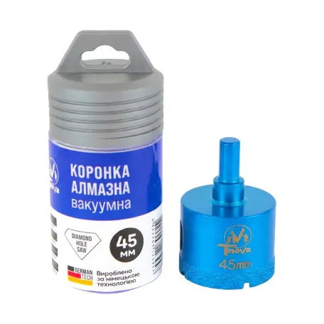 Алмазная коронка вакуумного спекания T-Nova, 45 мм, под дрель (60312394)