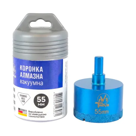 Алмазная коронка вакуумного спекания T-Nova, 55 мм, под дрель (60312396)