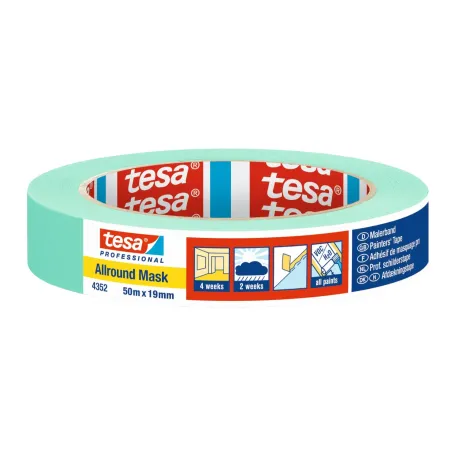 Малярна стрічка TESA Allround, 50 м х 38 мм, для чітких країв, (t04352-00003-00)