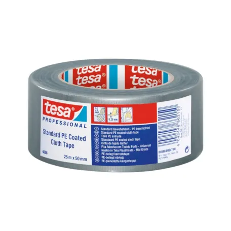 Армированная лента TESA GAFFER серебряная 25м х 50мм 5/1 (t04688-00047-01)