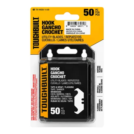 Гачкові леза (Hook Blades) ToughBuilt вуглецева сталь, 50 шт. в кофрі (TB-H4550-14-60)