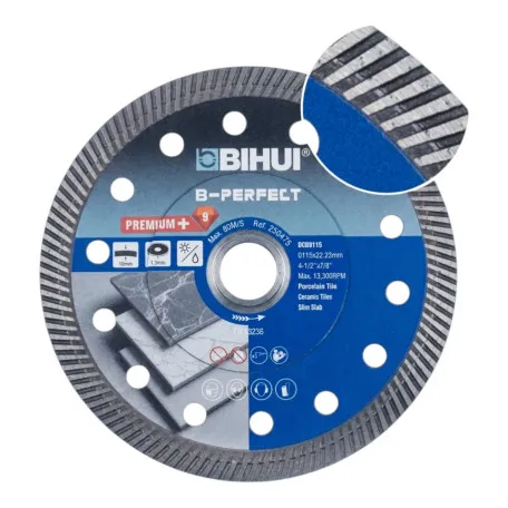 Диск алмазный BIHUI SUPER THIN TURBO 115x1,2x22,23 мм (DCBN115)