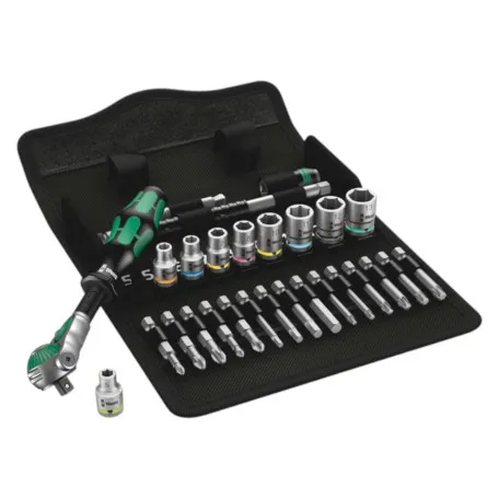 Набор с трещоткой Wera 8100 SC 6 Zyklop Speed ​​с приводом 1/2 дюйма, метрический (05004076001)