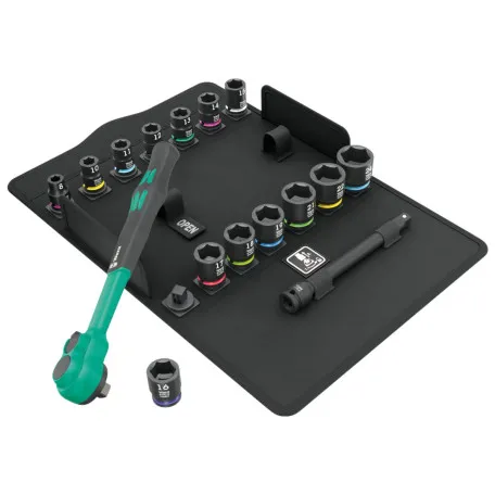 Набор с трещоткой WERA 8100 SB 12 Zyklop Comfort, квадрат 3/8 (05005530001)
