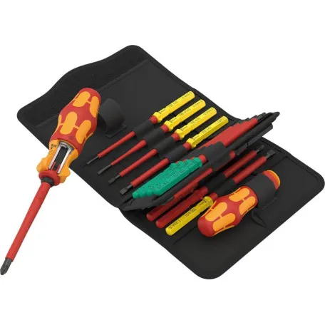 Отвертка с трещоткой со сменными насадками WERA Kraftform Kompakt VDE 17 RA 1 (05006618001)