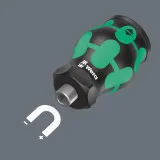 Ручка-битодержатель WERA Kraftform Kompakt Stubby Magazin 2 (05008874001)