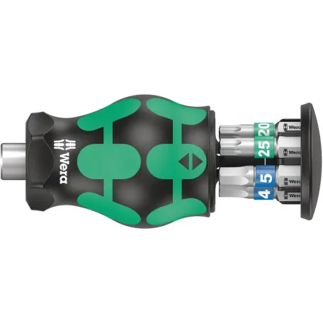 Ручка-битодержатель WERA Kraftform Kompakt Stubby Magazin 3 (05008875001)