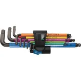 Набор Г-образных ключей WERA, 950/9 Hex-Plus Multicolour HF 1, метрических, с фиксирующей функцией (05022210001)