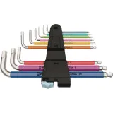 Набор Г-образных ключей WERA 3950/9 Hex-Plus Multicolour HF Stainless 1, метрическая, нержавеющая сталь (05022699001)