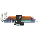Набор Г-образных ключей WERA 3950/9 Hex-Plus Multicolour HF Stainless 1, метрическая, нержавеющая сталь (05022699001)