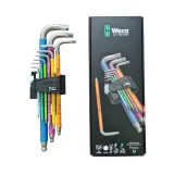 Набор Г-образных ключей WERA 3950/9 Hex-Plus Multicolour HF Stainless 1, метрическая, нержавеющая сталь (05022699001)
