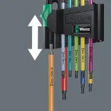 Набор Г-образных ключей WERA, 967/9 TX BO Multicolour 1 BlackLaser (05024335001)