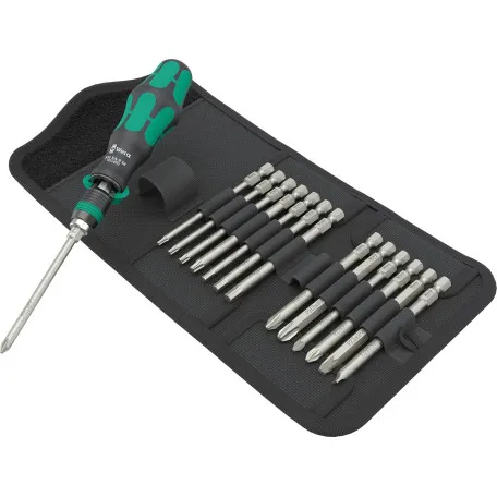 Отвертка с трещоткой и битами WERA Kraftform Kompakt 838 RA-R M Set 1, набор (05051061001)