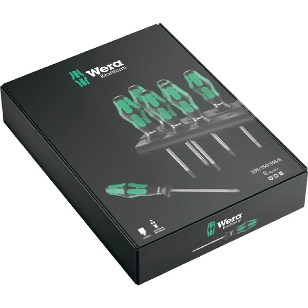 Набор отверток с подставкой WERA Kraftform Plus Lasertip 334/355/6 (05105656001)