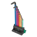 Набор Г-образных ключей WERA 950/9 Hex-Plus Multicolour 3, пластиковый держатель, (05133165001)