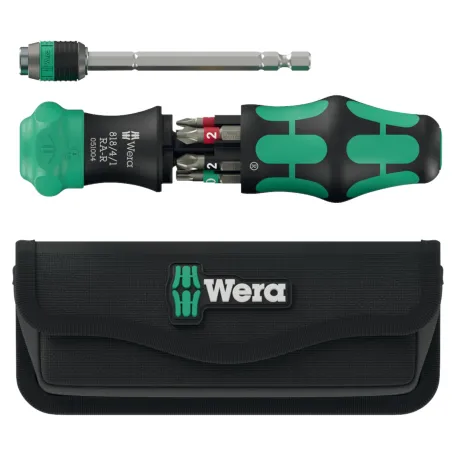 Отвёртка-трещотка с битами WERA Kraftform Kompakt 20 RA-R, в сумке (5051514001)