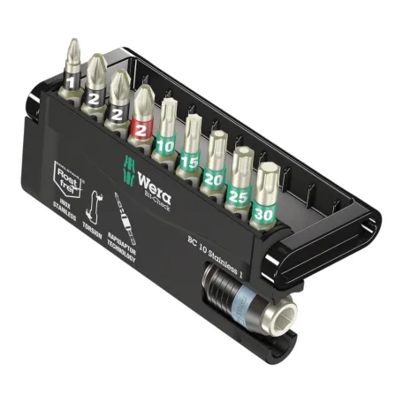 Набір біт WERA Bit-Check 10 Stainless 1, нержавіюча сталь, 10 предметів (5071110001)