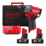 Дрель-шуруповерт с ударом аккумуляторная бесщеточная MILWAUKEE, M12 FPD2-602X, 45Нм (4933479870)