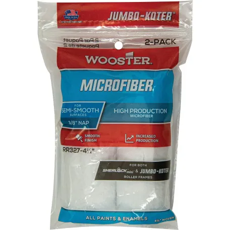 Комплект міні валиків Wooster JumboKoter MicroFiber для тримача SHERLOCK mini 114мм, 2 шт. ворс 10 мм (RR327-4½)