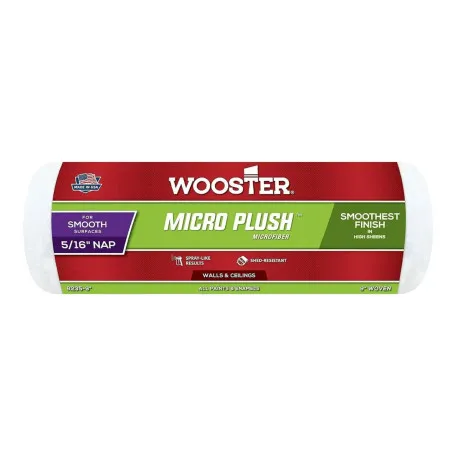 Малярний валик Wooster Micro Plush Microfiber (ТКАНИНИЙ) 23 см (9”) ворс 8 мм (5/16”) (R235)