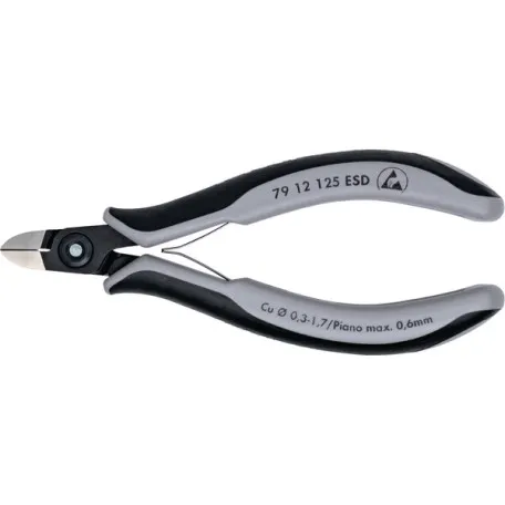 Прецизионные кусачки боковые Knipex ESD для электроники (антистатические), 125 мм (79 12 125 ESD)