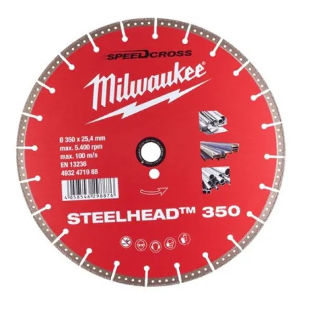 Алмазный диск MILWAUKEE STEELHEAD 350 мм для стали и нержавеющей стали (4932471988)