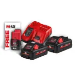 Энергокомплект MILWAUKEE M18 HNRG-302 (В3 2шт; З/П M12-18FC) + аккумулятор M12 B2 (4933471071)