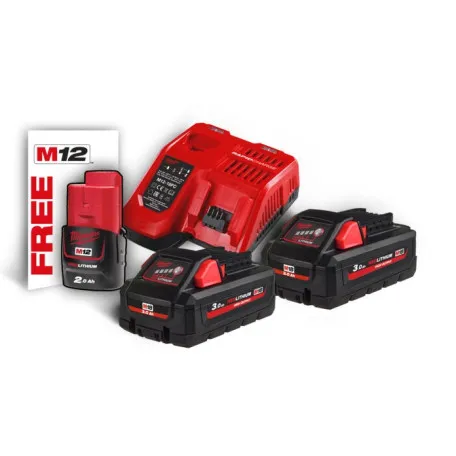 Энергокомплект MILWAUKEE M18 HNRG-302 (В3 2шт; З/П M12-18FC) + аккумулятор M12 B2 (4933471071)