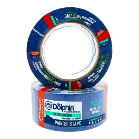 Малярная лента (скотч) BLUE DOLPHIN 48ммх50м (14 дней) (01-1-03) (3540)