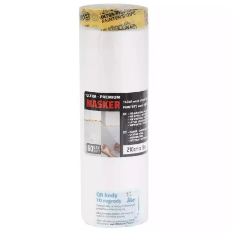 Защитная пленка с малярной лентой, DOLPHIN Masker Washi 210смх15м (30035)