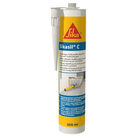 Нейтральный силиконовый герметик Sika Sikaseal 174 Construction, прозрачный, 300 мл (797948)