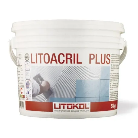 Дисперсионный клей LITOKOL LITOACRIL PLUS 5 кг белый (LACR0005)