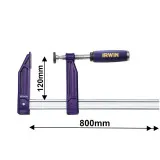 Струбцина IRWIN гвинтова PRO-CLAMP MEDIUM 120х800мм (10503572)