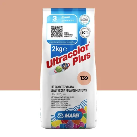 Фуга цементна Mapei Ultracolor Plus №139, пудрово-рожевий, 2 кг (6013902A)
