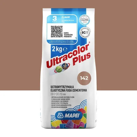 Фуга цементна Mapei Ultracolor Plus №142, коричневий, 2 кг (6014202A)