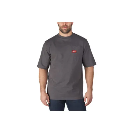 Футболка с короткими рукавами MILWAUKEE серая XL (4933478234)