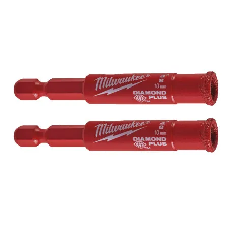 Алмазная коронка MILWAUKEE Diamond Plus 10 мм под дрель (2 шт) (4932479234)