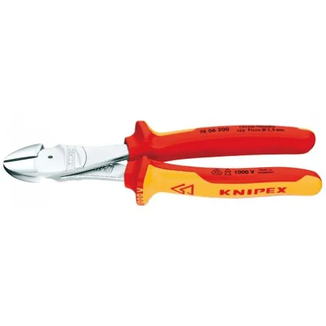 Кусачки боковые Knipex VDE особой мощности, 200 мм (74 06 200)