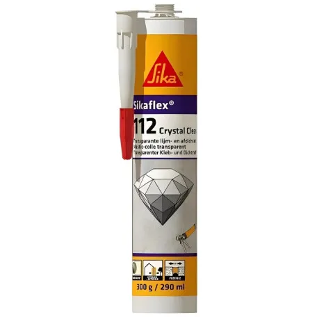 Клей герметик прозрачный Sika Flex 112 Crystal Clear, 300 мл (606989)