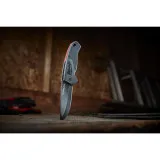 Нож MILWAUKEE HARDLINE выкидной с гладким лезвием, 75 мм (48221994)