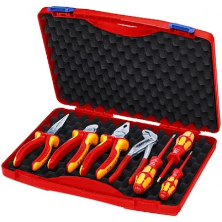 Чемодан с Knipex VDE c электроизолированными инструментами (00 20 15)