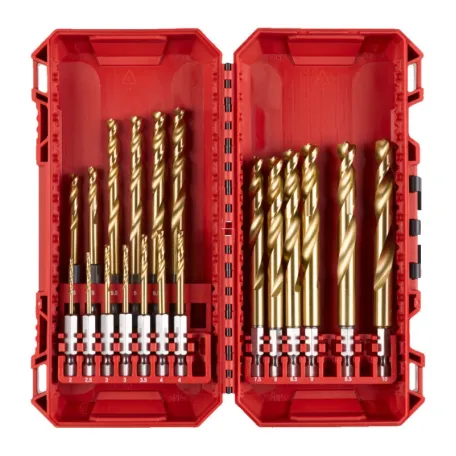 Набор сверл по металлу RedHEX HSS-G TiN 2-10мм (19 шт) PACKOUT (4932493866)