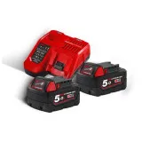 Энергокомплект MILWAUKEE M18 NRG-502C (В5 2шт; З/В M12-18 C) (4933459218)