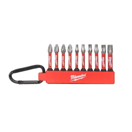 Набор бит Milwaukee Shockwave Impact Duty (2xPH2/1xPZ2/1xTX15 /2xTX20/2xTX25/1xTX30) с карабином (4932480941)