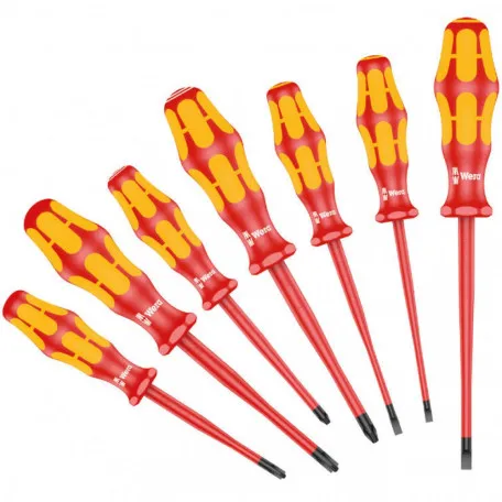 Набор диэлектрических отверток WERA Kraftform Plus 160 iSS/7 Slim, (05135961001)