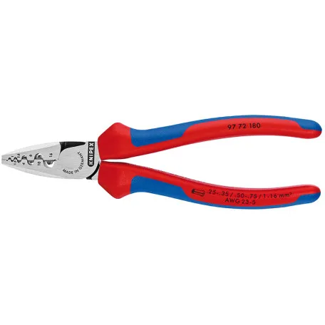 Кримпер Knipex для тонкостенных контактных гильз (97 72 180)